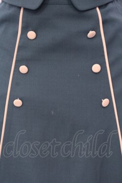 画像2: F i.n.t / ダブル釦配色タックスカート  グリーン O-25-06-30-058-CA-SK-IG-OS