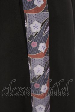 画像3: AXES-X / 和柄コラージュラインパンツ M クロ O-25-06-30-065-AX-PA-IG-OS
