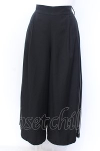 axes femme / ストライプ切替ワイドパンツ  クロ O-25-06-30-066-AX-PA-IG-OS