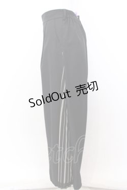 画像2: axes femme / ストライプ切替ワイドパンツ  クロ O-25-06-30-066-AX-PA-IG-ZT166