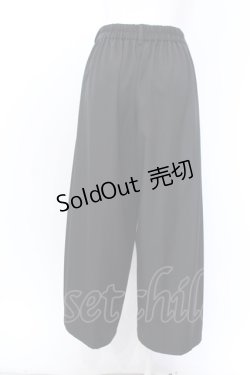 画像3: axes femme / ストライプ切替ワイドパンツ  クロ O-25-06-30-066-AX-PA-IG-ZT166