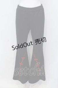 Qutie Frash / チャイナパンツ  ブラック×レッド O-25-06-30-068-QU-PA-IG-OS