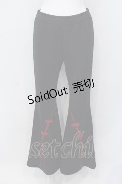 画像1: Qutie Frash / チャイナパンツ  ブラック×レッド O-25-06-30-068-QU-PA-IG-OS