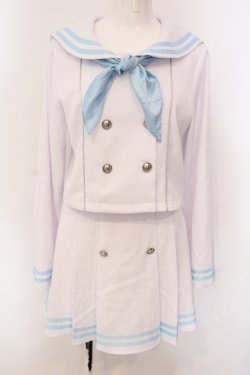 画像1: Amilige / セーラーセットアップ  シロ×サックス O-25-06-30-069-PU-OP-IG-OS