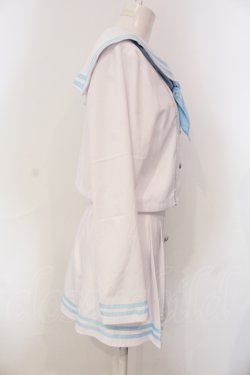 画像2: Amilige / セーラーセットアップ  シロ×サックス O-25-06-30-069-PU-OP-IG-OS