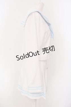 画像2: Amilige / セーラーセットアップ  シロ×サックス O-25-06-30-069-PU-OP-IG-OS