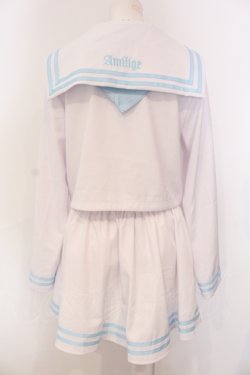 画像3: Amilige / セーラーセットアップ  シロ×サックス O-25-06-30-069-PU-OP-IG-OS