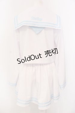 画像3: Amilige / セーラーセットアップ  シロ×サックス O-25-06-30-069-PU-OP-IG-OS