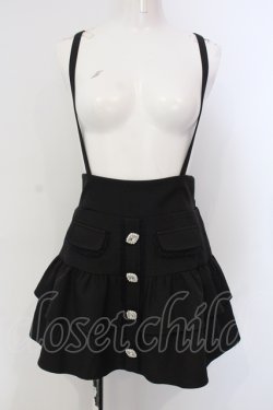 画像1: MA*RS / サスペンダービジューショートパンツ  クロ O-25-06-30-070-EL-PA-IG-OS