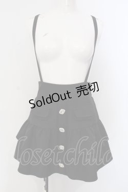 画像1: MA*RS / サスペンダービジューショートパンツ  クロ O-25-06-30-070-EL-PA-IG-OS