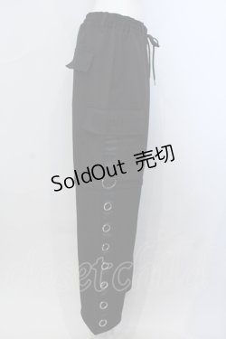 画像2: PSYNYXX / ハトメパンツ  ブラック O-25-06-30-071-LO-PA-IG-ZS
