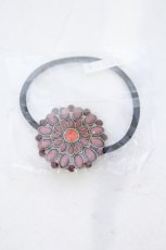 画像1: MARBLE / ストーンフラワーヘアゴム  ピンク O-25-06-30-1005-GO-AC-OW-ZT208-F001 (1)