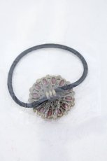 画像2: MARBLE / ストーンフラワーヘアゴム  ピンク O-25-06-30-1005-GO-AC-OW-ZT208-F001 (2)