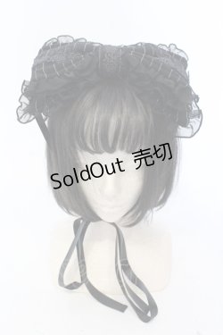 画像1: FRILL / リボンヘッドドレス  ブラック O-25-06-30-1013-HN-TO-OW-OS