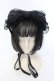 画像1: FRILL / リボンヘッドドレス  ブラック O-25-06-30-1013-HN-TO-OW-OS (1)