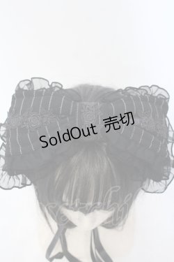 画像2: FRILL / リボンヘッドドレス  ブラック O-25-06-30-1013-HN-TO-OW-OS
