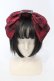 画像1: Sheglit / "Bell Rose"リボンカチューシャ  ワイン O-25-06-30-1014-EL-AC-OW-OS (1)