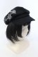 画像1: Deorart / パッチチェーンキャスケット  ブラック O-25-06-30-1015-PU-AC-IG-OS (1)