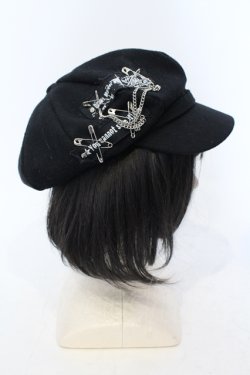 画像3: Deorart / パッチチェーンキャスケット  ブラック O-25-06-30-1015-PU-AC-IG-OS