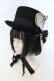 画像1: ALICE and the PIRATES / Milky Rail Train clockシルクハット  ブラクック O-25-06-30-1016-PA-AC-IG-OS (1)