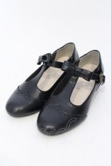 m petit by misako / AMPUリボンストラップパンプス M クロ O-25-06-30-1018-LO-SH-IG-ZT-K014