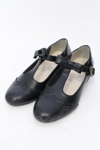 m petit by misako / AMPUリボンストラップパンプス M クロ O-25-06-30-1018-LO-SH-IG-OS