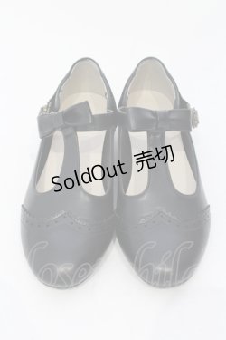 画像2: m petit by misako / AMPUリボンストラップパンプス M クロ O-25-06-30-1018-LO-SH-IG-ZT-K014