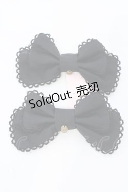 画像1: metamorphose / チャーム付リボンクリップ  クロ O-25-06-30-1004-ME-AC-OW-ZT0709