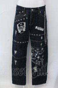 Deorart / プリントスタッズデニムパンツ M インディゴ O-25-06-30-077-PU-PA-IG-OS