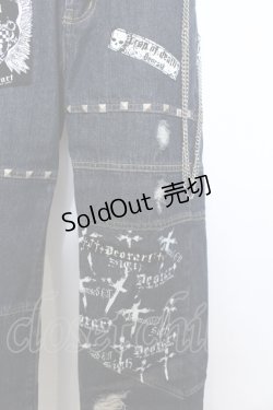 画像2: Deorart / プリントスタッズデニムパンツ M インディゴ O-25-06-30-077-PU-PA-IG-ZY