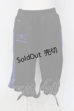 画像1: LOVER'S ROCK / ボンテージジャージハーフパンツ  ブラック×ブルー O-25-06-30-081-PU-PA-IG-ZY