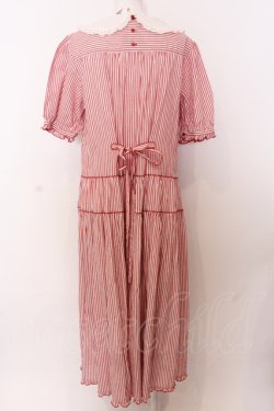 画像3: PINK HOUSE / ローン襟付きストライプミディワンピース  アカ×シロ O-25-06-30-008-LO-OP-IG-OS