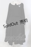 m petit by misako / サンリオキャラクターズコラボ クロミワッペン付きワンピース M クロ O-25-06-30-084-LO-OP-IG-OS
