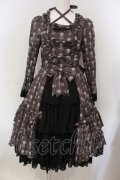 ATELIER PIERROT / Rosy Bouquet Dress 1 ライトグレー×ブラック O-25-06-30-089-EL-OP-OW-OS