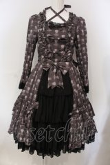 ATELIER PIERROT / Rosy Bouquet Dress 1 ライトグレー×ブラック O-25-06-30-089-EL-OP-OW-OS