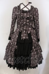 ATELIER PIERROT / Rosy Bouquet Dress 1 ライトグレー×ブラック O-25-06-30-089-EL-OP-OW-OS