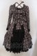 画像1: ATELIER PIERROT / Rosy Bouquet Dress 1 ライトグレー×ブラック O-25-06-30-089-EL-OP-OW-OS (1)