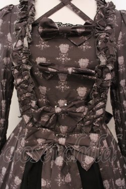 画像2: ATELIER PIERROT / Rosy Bouquet Dress 1 ライトグレー×ブラック O-25-06-30-089-EL-OP-OW-OS