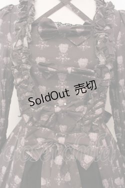 画像2: ATELIER PIERROT / Rosy Bouquet Dress 1 ライトグレー×ブラック O-25-06-30-089-EL-OP-OW-OS