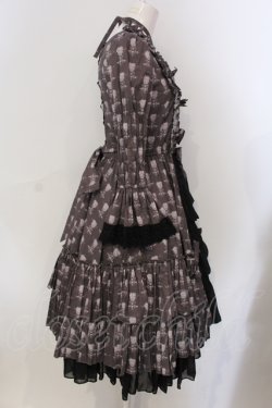 画像3: ATELIER PIERROT / Rosy Bouquet Dress 1 ライトグレー×ブラック O-25-06-30-089-EL-OP-OW-OS