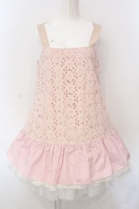 Emily Temple cute / フラワーレースノースリーブワンピース  ピンク O-25-06-30-092-ET-OP-OW-OS