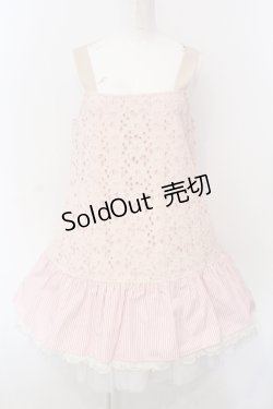 画像1: Emily Temple cute / フラワーレースノースリーブワンピース  ピンク O-25-06-30-092-ET-OP-OW-OS