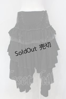 画像4: Ozz oneste / 薔薇刺繍アシメスカート  ブラック O-25-06-30-101-OO-SK-OW-OS