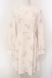LODISPOTTO / ショルダーリボンローズワンピース M シロ O-25-06-30-103-LO-OP-OW-OS