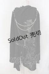 SEX POT ReVeNGe / CUSTOM FEVER CROSS HOOD コーディガン L ブラック O-25-06-30-110-SP-CO-OW-OS
