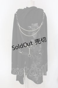 SEX POT ReVeNGe / CUSTOM FEVER CROSS HOOD コーディガン L ブラック O-25-06-30-110-SP-CO-OW-OS