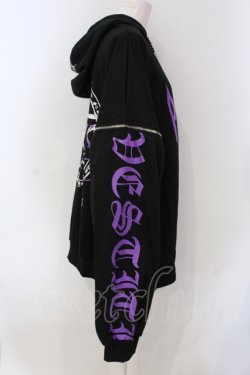 画像2: PSYNYXX / 魔法陣パーカー（ツノ無し）  ブラック×パープル O-25-06-30-111-LO-TO-IG-OS