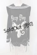 Amilige / DEEP DOPEセーラーロングTシャツ  クロ O-25-06-30-113-PU-OP-IG-OS