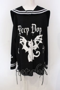 画像1: Amilige / DEEP DOPEセーラーロングTシャツ  クロ O-25-06-30-113-PU-OP-IG-OS