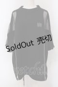 ililil / 透けてるお肌のめっしゅTシャツ  ブラック O-25-06-30-118-PU-TO-IG-ZY